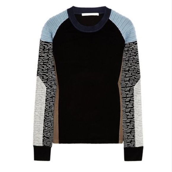 Jonathan Simkhai Sweaters - JONATHAN SIMKHAI Light and Dark Blue Apres-Ski Sweater - Size M